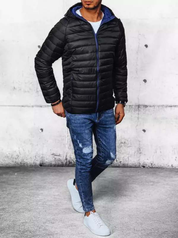 DStreet Men's Transitional Black Quilted Dstreet Jacket