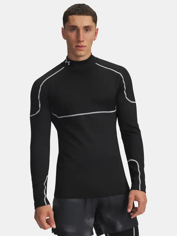 Under Armour Men's Under Armour Cold Weather Grid LS Mock-BLK T-Shirt - Men's