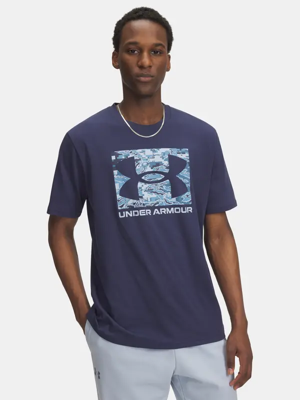 Under Armour Men's Under Armour UA ABC CAMO BOXED LOGO SS-BLU T-Shirt - Mens