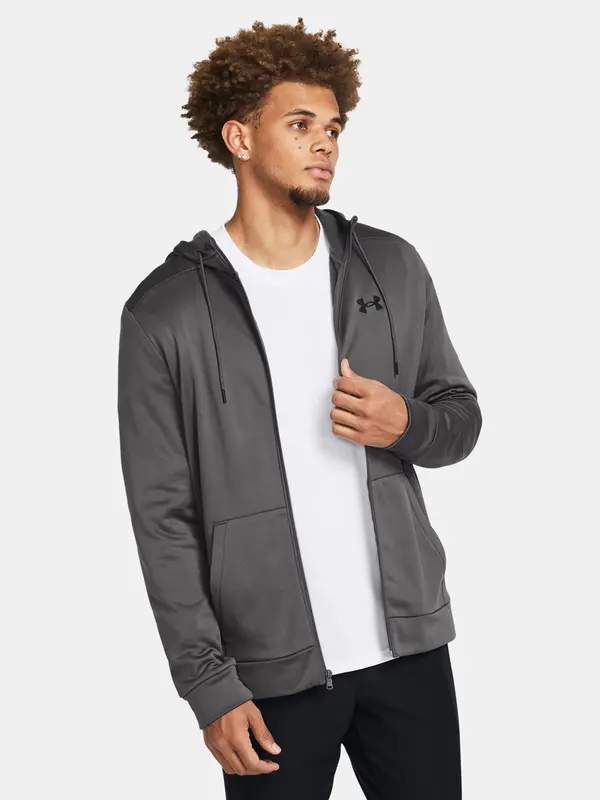Under Armour Men's Under Armour UA Armour Fleece FZ Hoodie-GRY - Men's