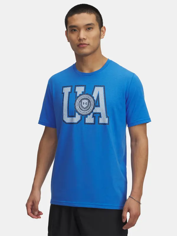 Under Armour Men's Under Armour UA COLLEGE CREST LOGO SS-BLU - Men's T-Shirt
