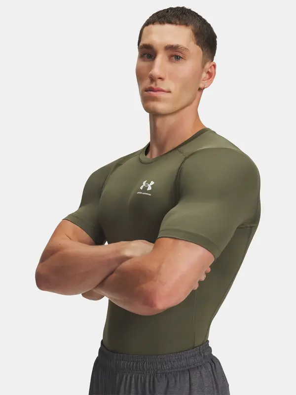 Under Armour Men's Under Armour UA HG Armour Comp SS-GRN T-Shirt - Mens