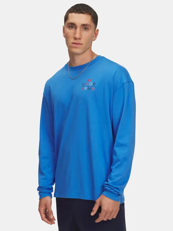 Under Armour Men's Under Armour UA HWT MODERN SPORT OS LS-BLU - Men's T-Shirt