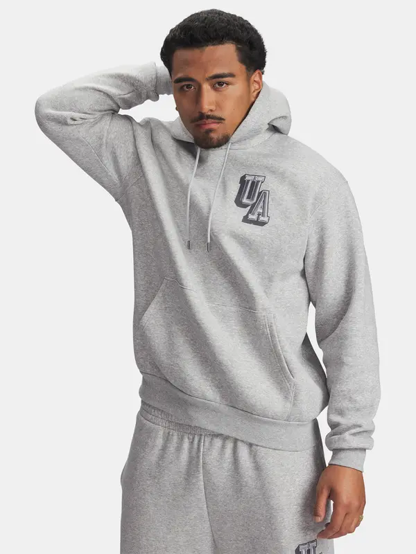 Under Armour Men's Under Armour UA Icon Flc Graphic Top-GRY Sweatshirt - Men's