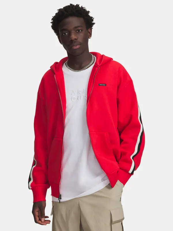 Under Armour Men's Under Armour UA Icon Heavy Rib FZ-RED - Men's Sweatshirt