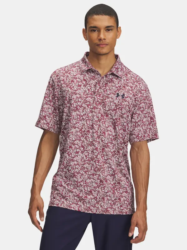 Under Armour Men's Under Armour UA Playoff 3.0 Printed Polo-PNK T-Shirt - Men's