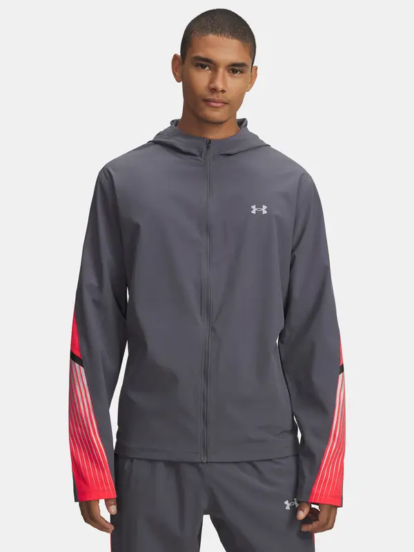 Under Armour Men's Under Armour UA Velociti Storm Hooded Jacket Jkt-GRY - Mens