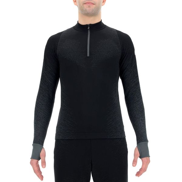 UYN Men's UYN Running Exceleration Shirt LS Zip Up Black