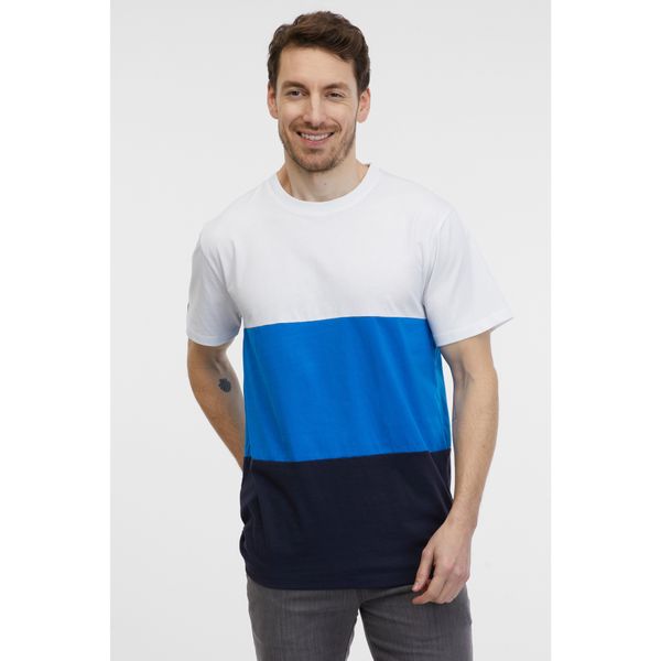 SAM73 Men's white and blue T-shirt SAM 73 Norman