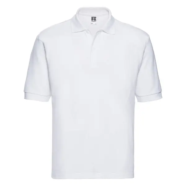 RUSSELL Men's White Polycotton Polo Shirt Russell