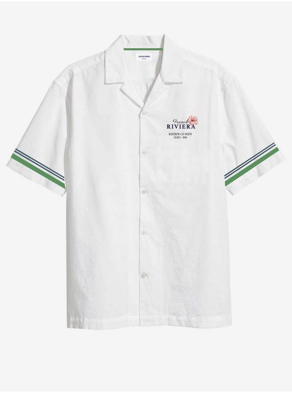 Jack & Jones Men's White Short Sleeve Shirt Jack & Jones Riviera