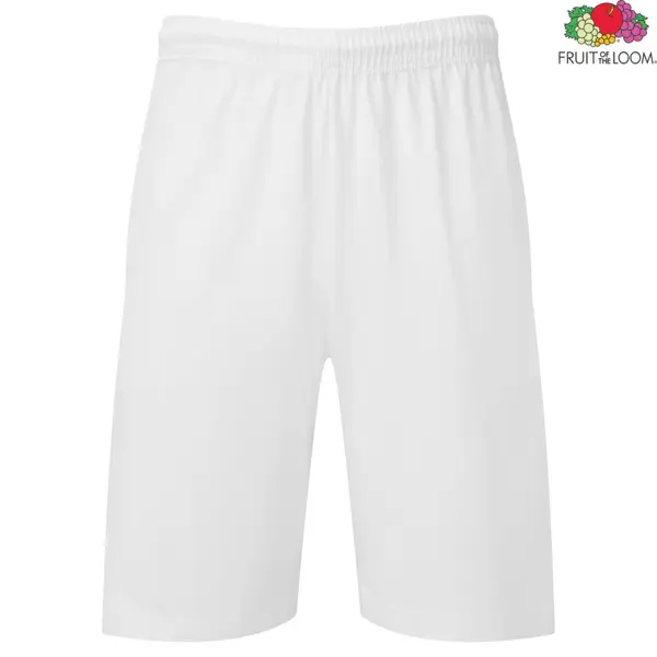 Fruit of the Loom Men's White Shorts Iconic 195 Jersey Fruit of the Loom