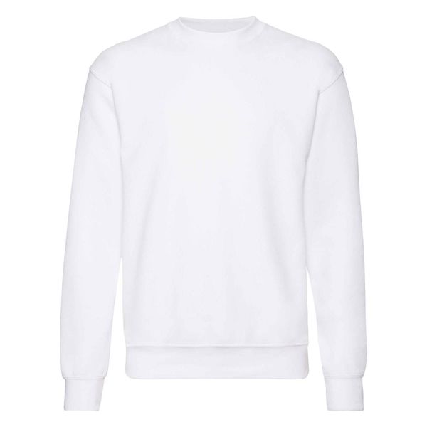 Fruit of the Loom Men's White Sweatshirt Set-in Sweat Fruit of the Loom