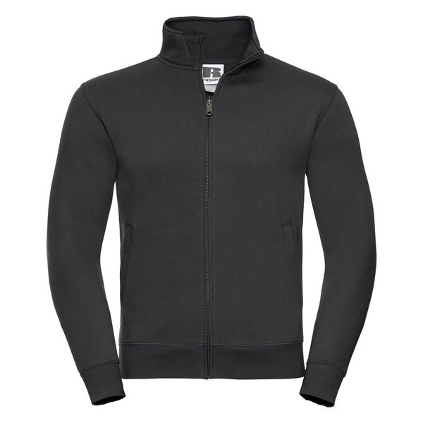 RUSSELL Men's Zip Up Sweatshirt - Authentic R267M 80% Plain Ring-Spun Cotton 20% Polyester (Three-Layer Fabric) 280g