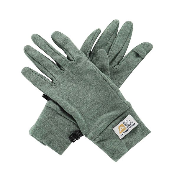 ALPINE PRO Merino wool gloves ALPINE PRO SILASE loden frost
