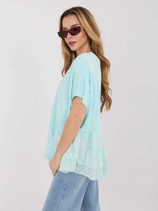 Italy Moda Metina oversized bluza s kratkimi rokavi