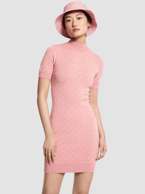 Michael Kors Michael Kors Dress - ECO MK DOT MOCK NK DRS pink