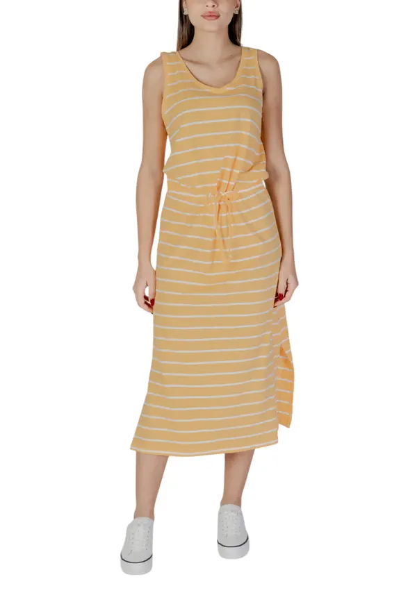 B.young Midi obleka brez rokavov s črtami