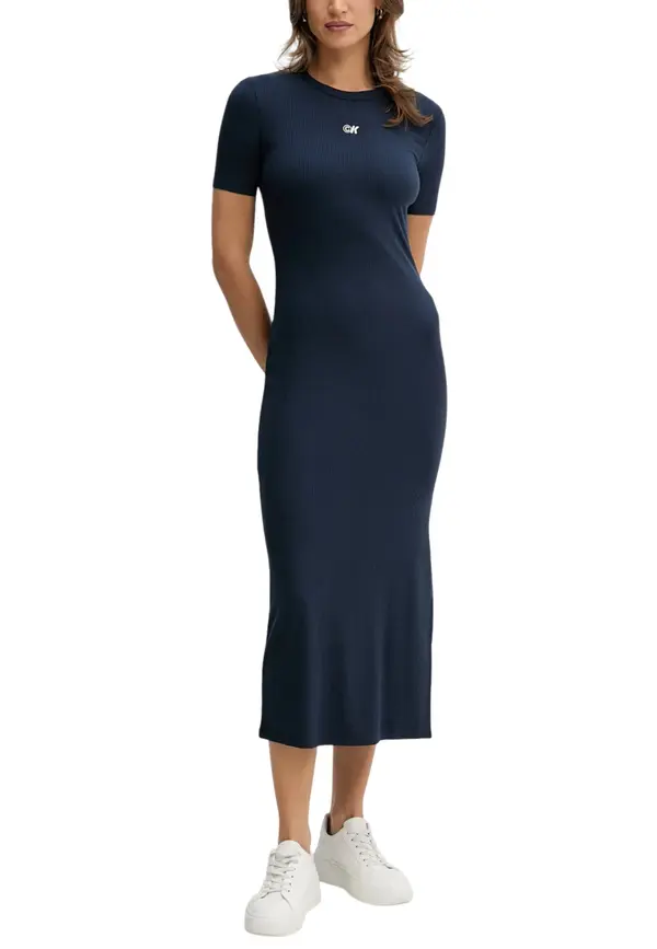 Calvin Klein Midi obleka Calvin Klein Jeans