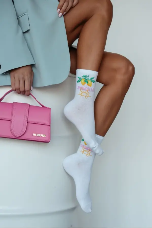 Milena Milena Ladies Socks LIMONCELLO White