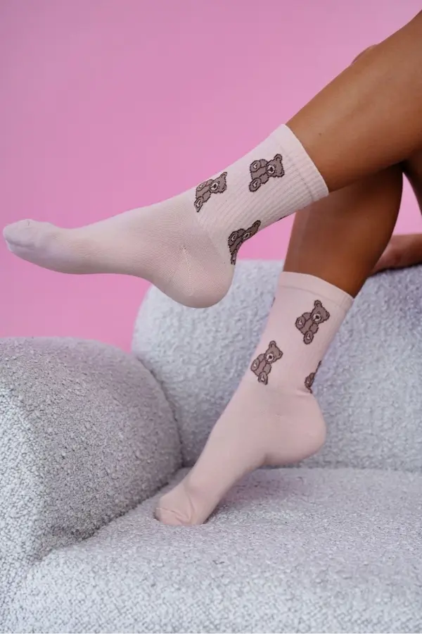 Milena Milena Women's Pink Teddy Socks