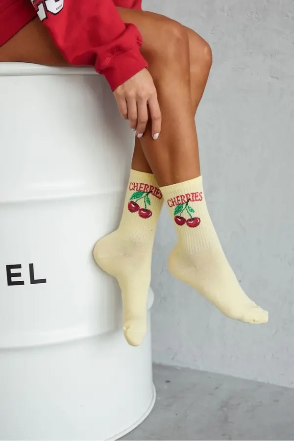 Milena Milena Women's Socks CHERRIES Yellow
