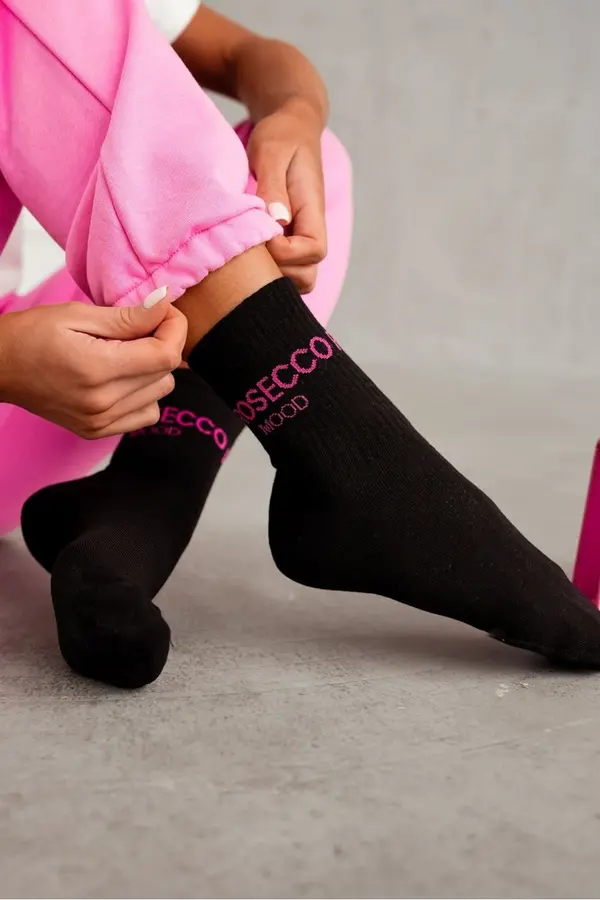 Milena Milena Womens Socks PROSECCO MOOD Black