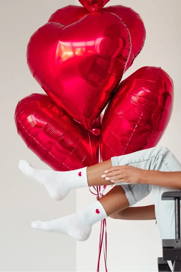 Milena Milena Women's Socks Small Hearts White