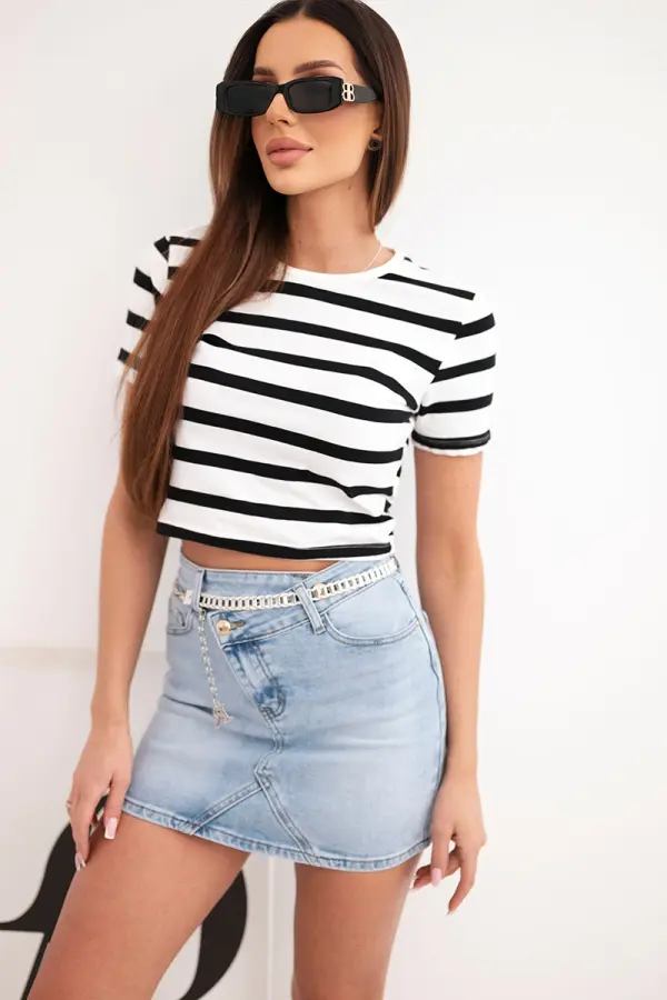 Kesi Włoski Mini jeans krilo Kesi M.Sara z verižico
