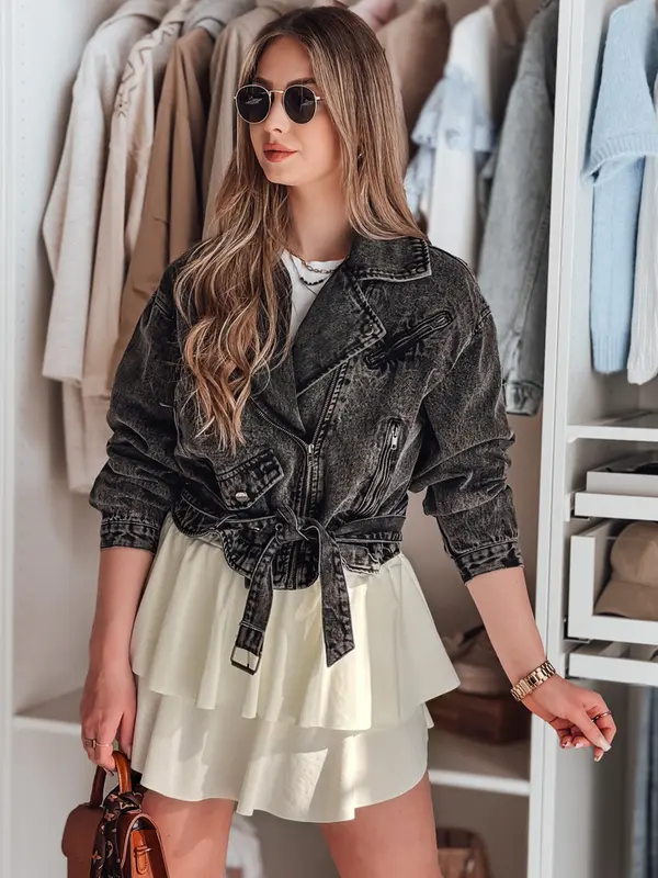 DStreet Mini krilo z volančki FALBELA ecru