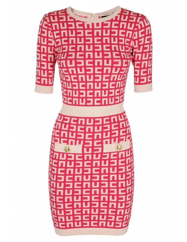 Elisabetta Franchi Mini obleka Elisabetta Franchi z vzorcem