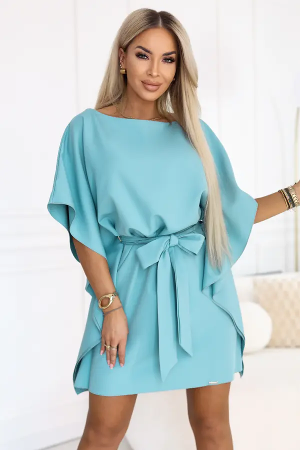 NUMOCO Mini obleka Sofia z metuljastimi rokavi