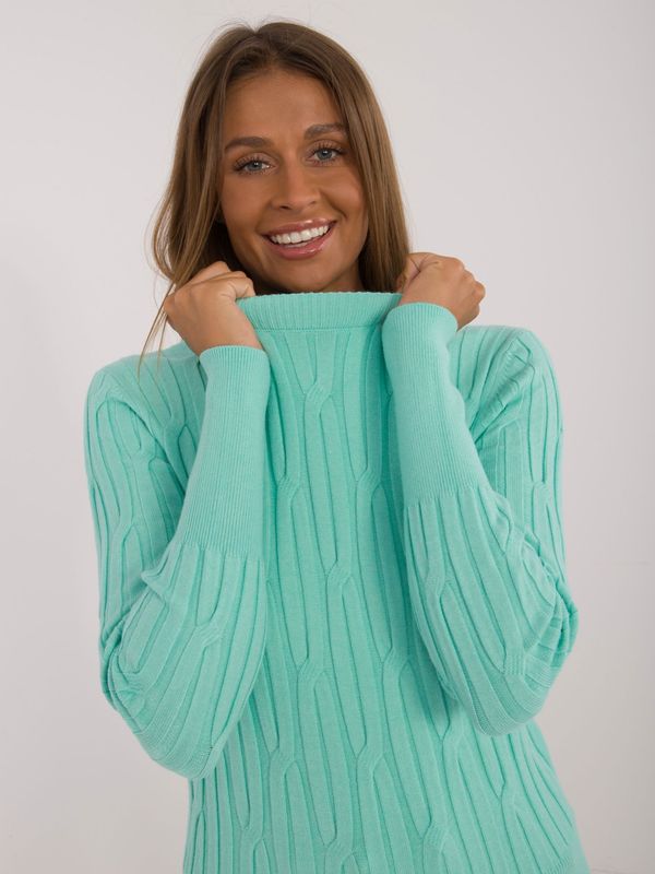 Fashionhunters Mint classic sweater