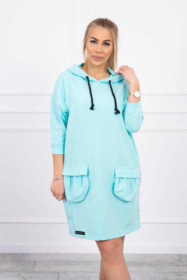 Kesi Mint dress with hood