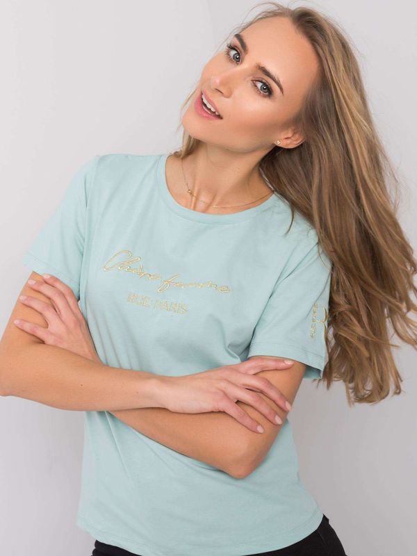 Fashionhunters Mint T-shirt Gaia RUE PARIS