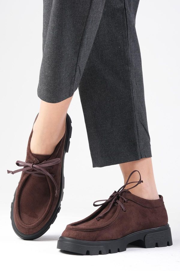 Mio Gusto Mio Gusto Hope Women's Brown Thick-soled Loafers