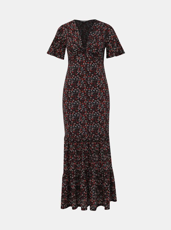 Miss Selfridge Miss Selfridge's Red-Black Floral Maxi dress