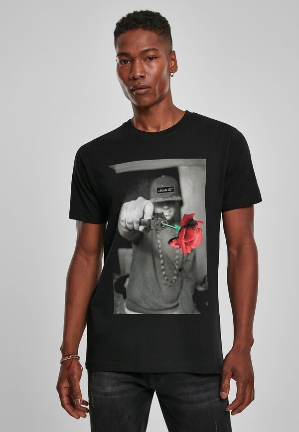 MT Men Mister Tee Pistol Rose Tee Black