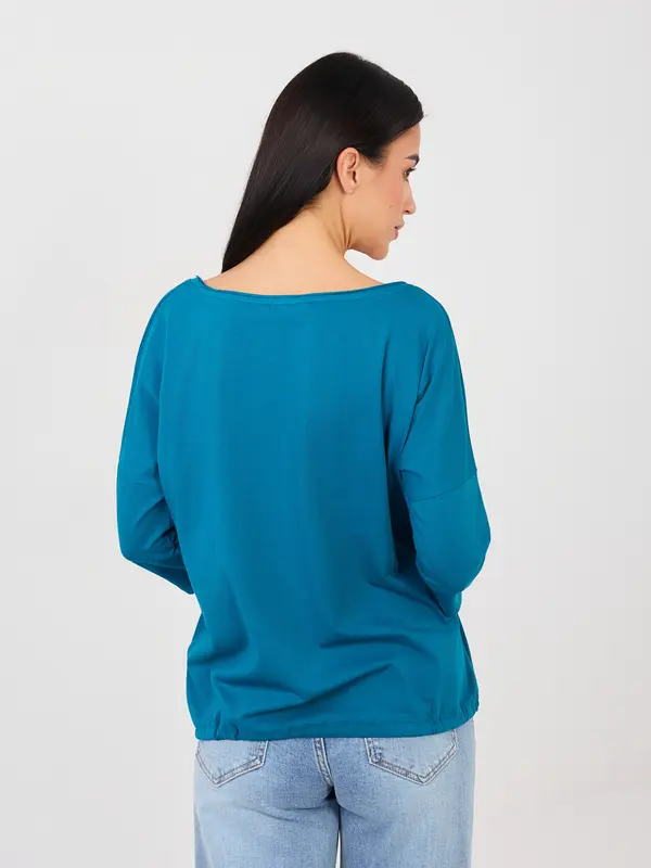 RUE PARIS Modra bluza s 3/4 rokavi