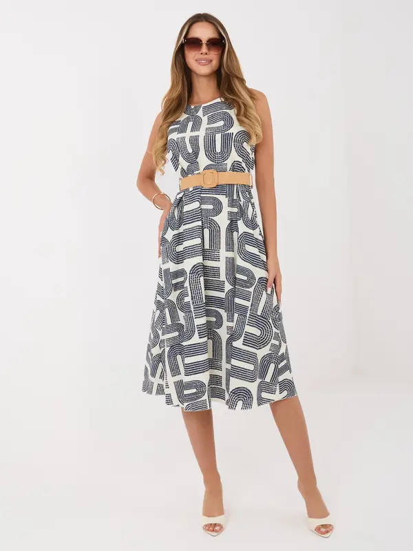 Italy Moda Modra obleka brez rokavov