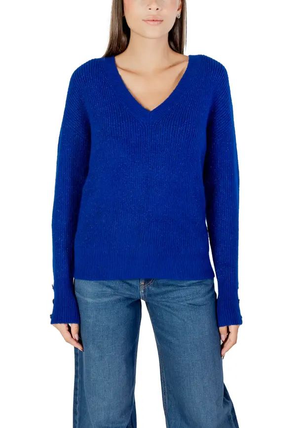 Morgan De Toi Modri ​​pulover z V-izrezom
