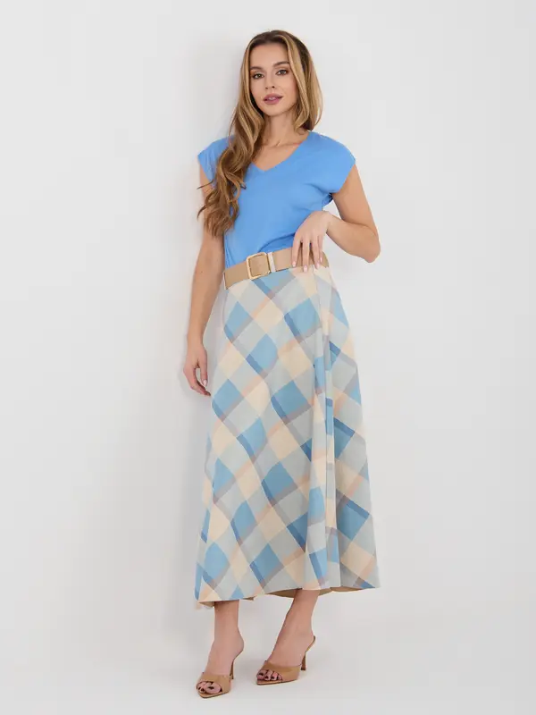 Italy Moda Modro vzorčasto krilo