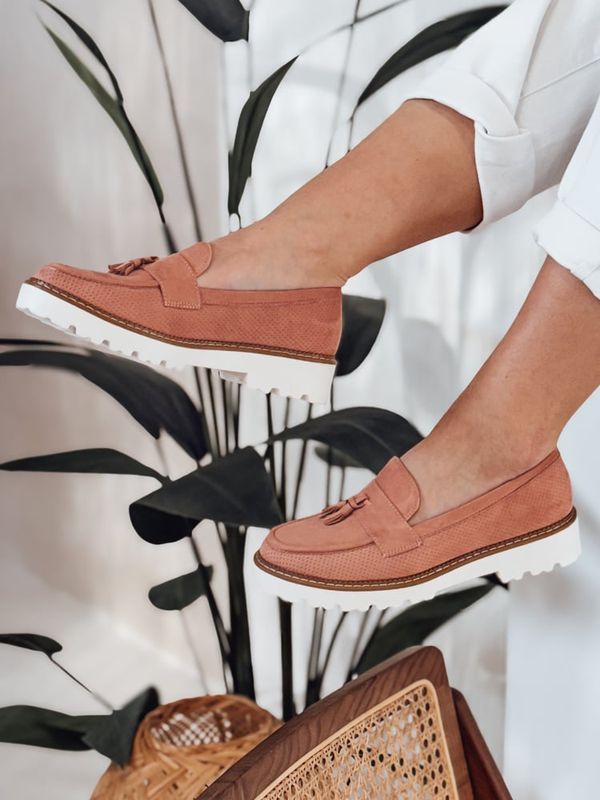 DStreet Mokasyny damskie ażurowe VANESSO różowe Dstreet