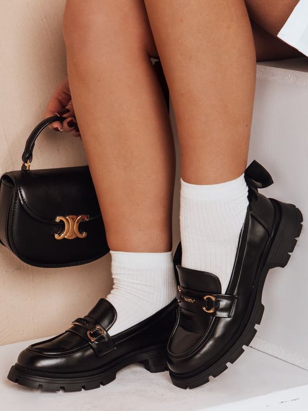 DStreet Mokasyny damskie MNIMNI czarne Dstreet