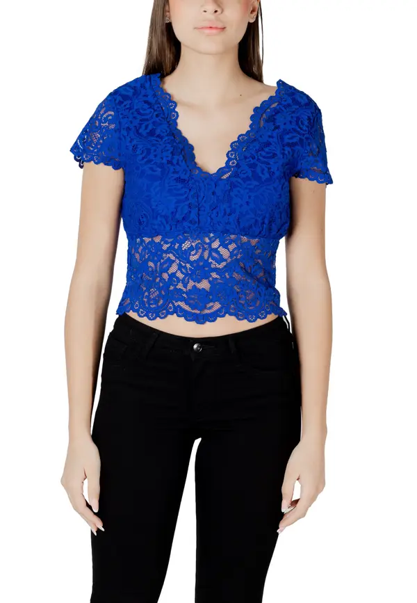 Morgan De Toi Morgan De Toi modra čipkasta bluza