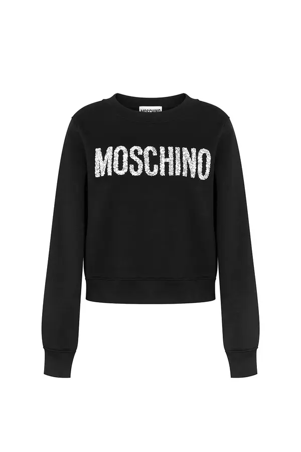 Moschino Moschino črna jopa s potiskom