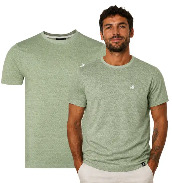 U.S. GRAND POLO EQUIPMENT & APPAREL Moška ameriška majica Grand Polo zelene barve