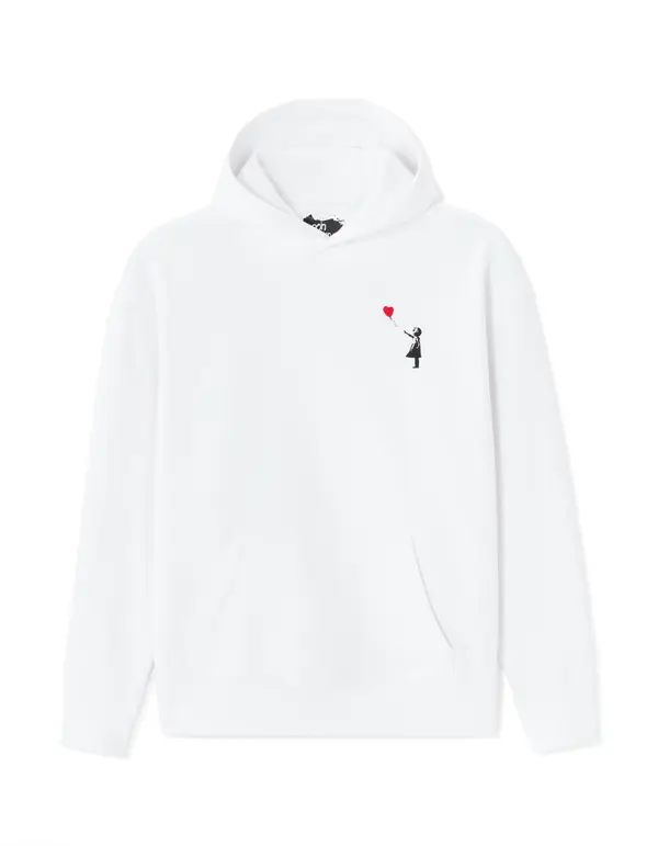 Celio Moška bela Banksy jopa s kapuco