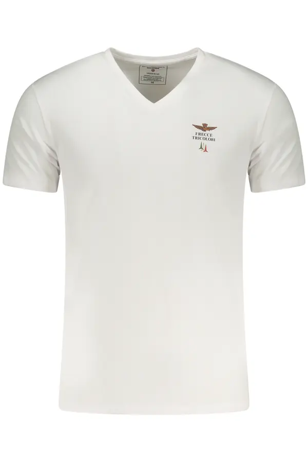 Aeronautica Militare Moška bela majica s kratkimi rokavi
