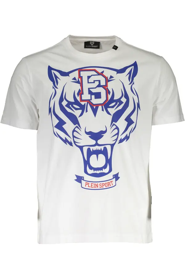 Plein Sport Moška bela majica s kratkimi rokavi Plein Sport